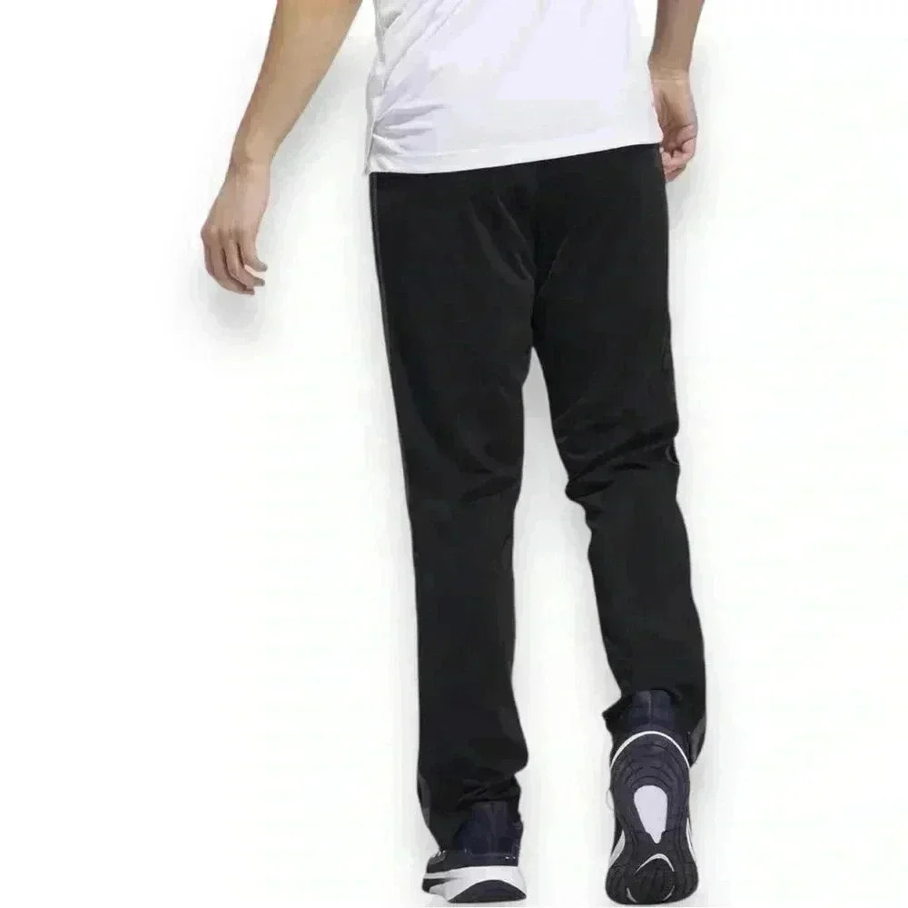 Adidas Mens Midweight Essential Tricot Zip Track Pants in Carbon/black 3 Stripe - Picture 2 of 16